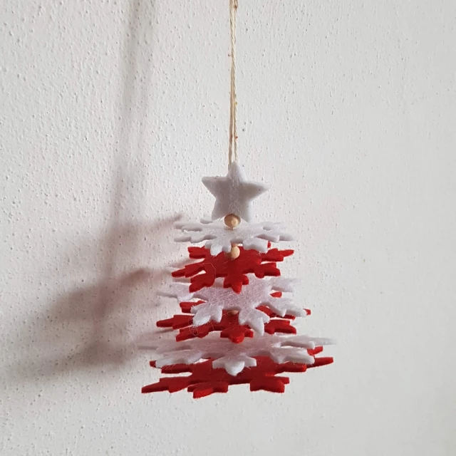 alberello da appendere bianco/rosso (2,50)