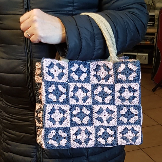 Borsa grannymania in cotone 25x22cm (50)