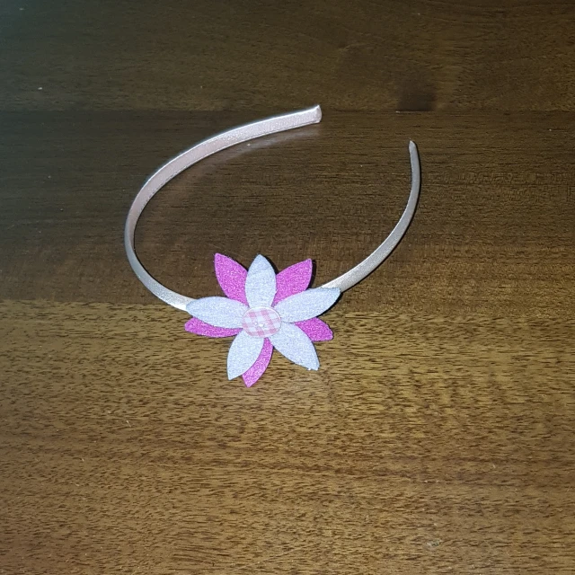 Cerchietto fiore rosa (3)