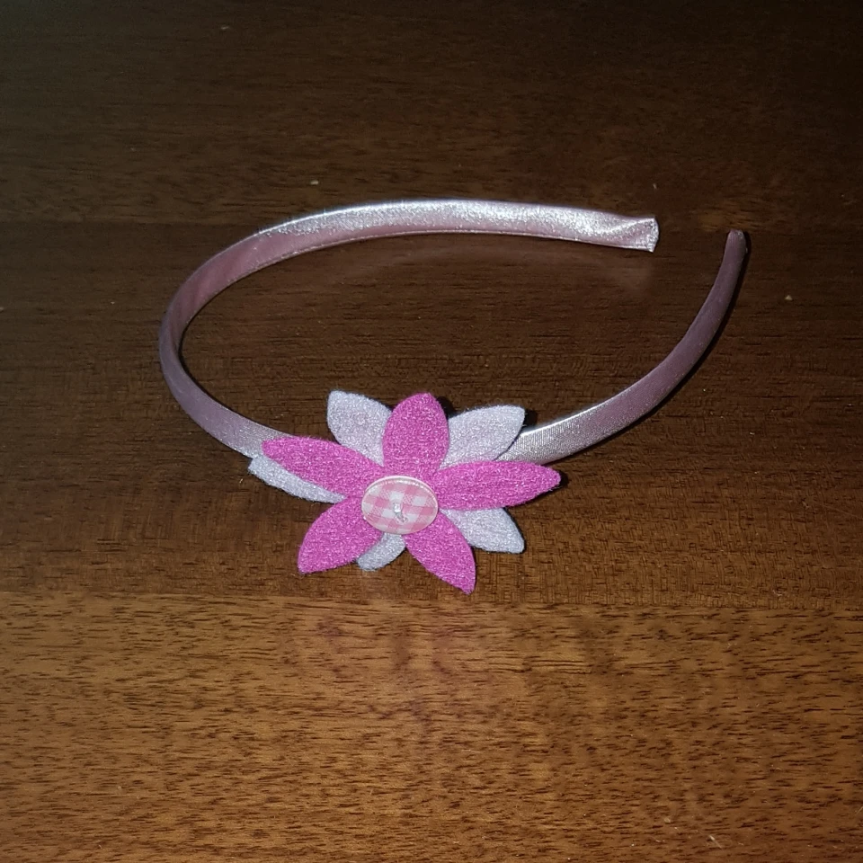 Cerchietto fiore rosa (3)