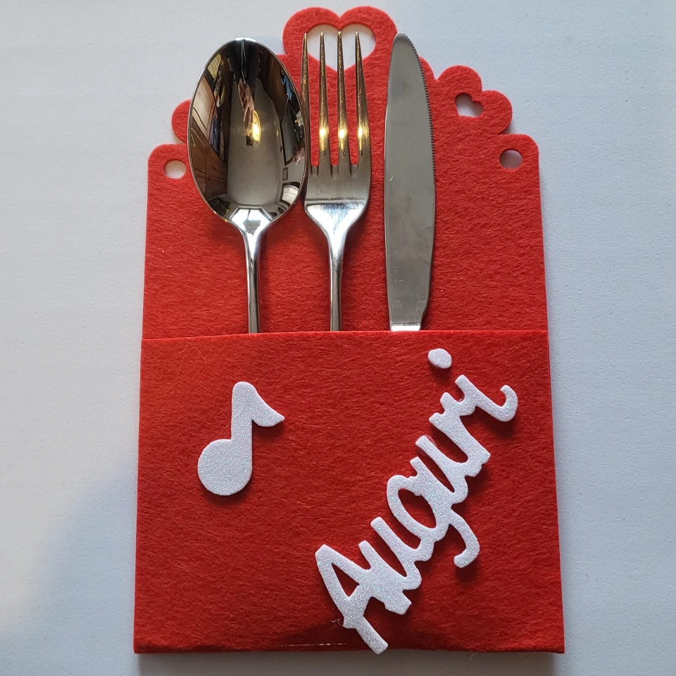 Segnaposto rosso con nota musicale (1)