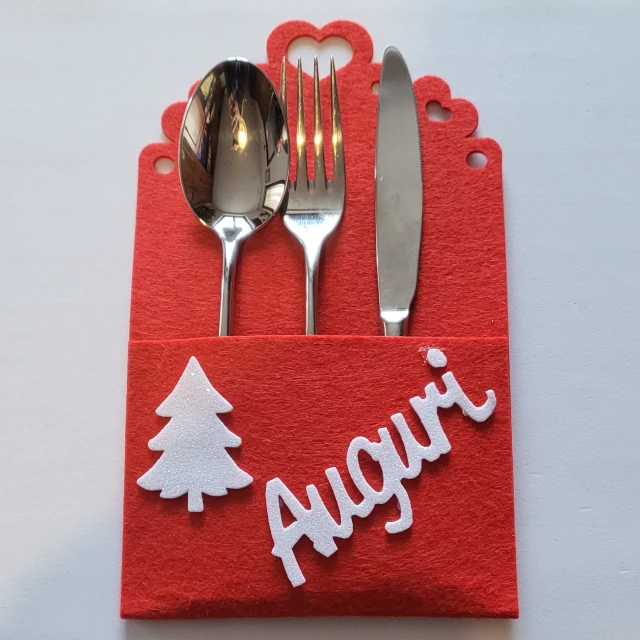 Segnaposto rosso con alberello (1)