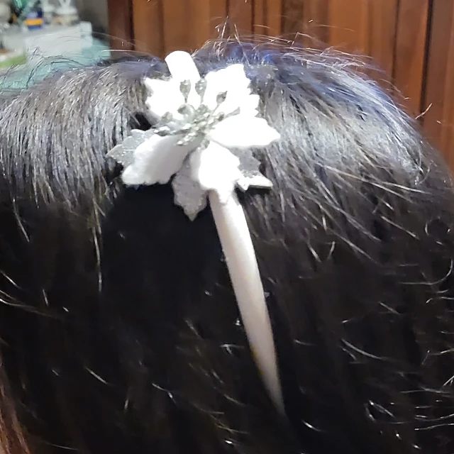 Cerchietto fiore argento (3)
