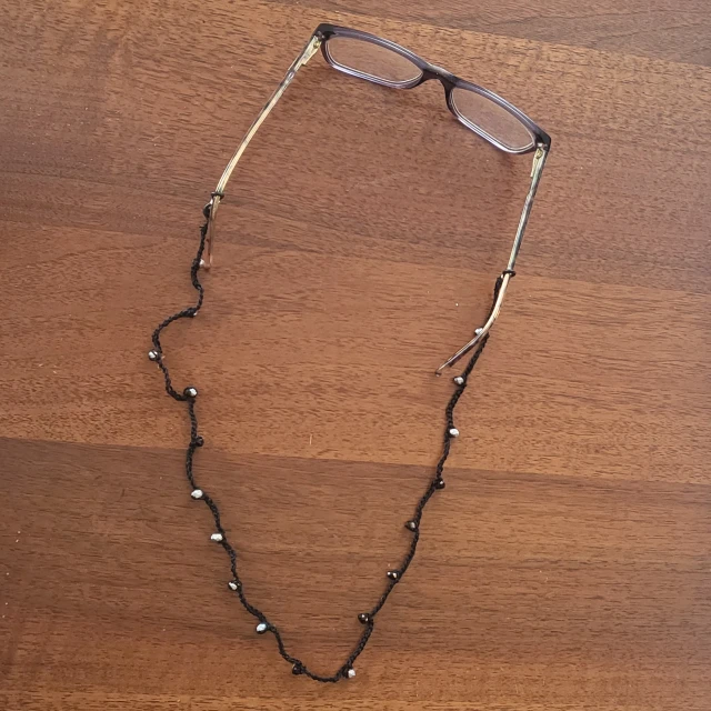Catenella per occhiali nera(5)
