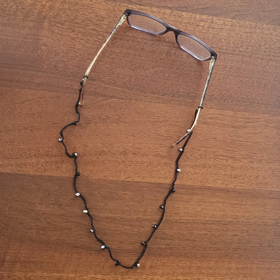Catenella per occhiali nera(5)