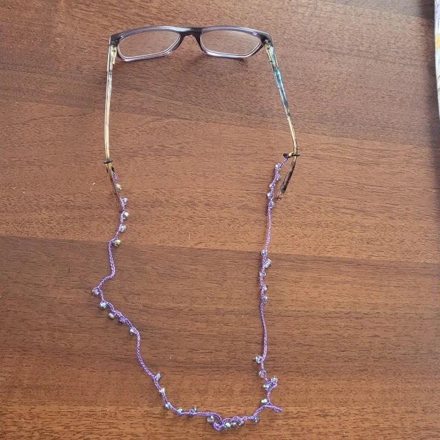 Catenella per occhiali viola(5)