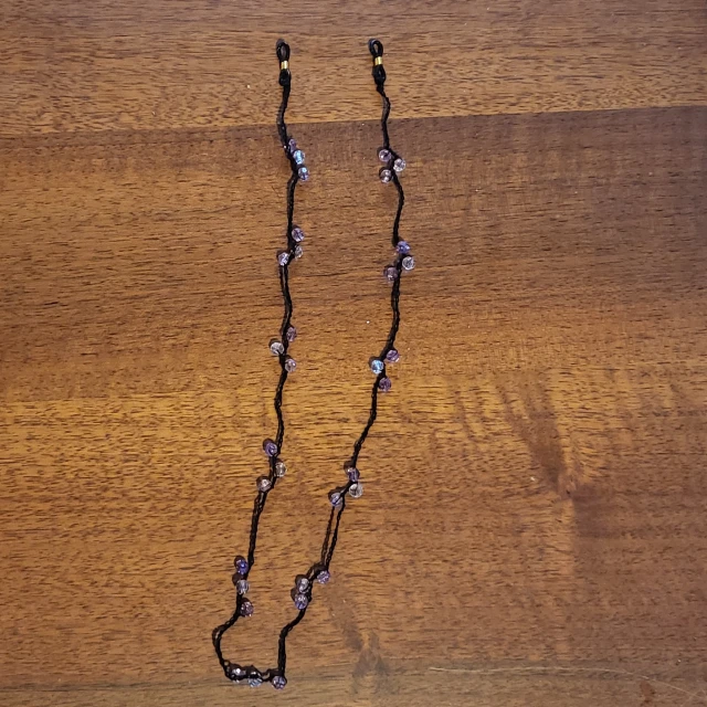 Catenella per occhiali nera/violetto(5)