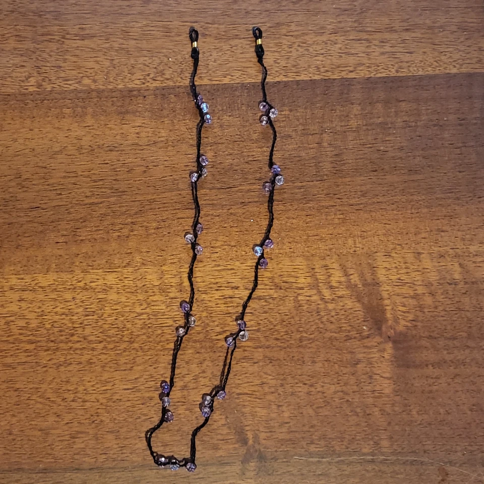 Catenella per occhiali nera/violetto(5)